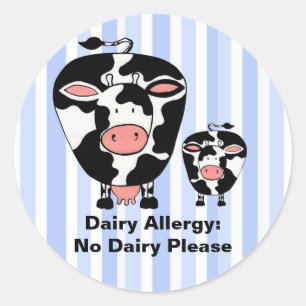Zuivelallergie Koe op maat Boerderij Ronde Sticker