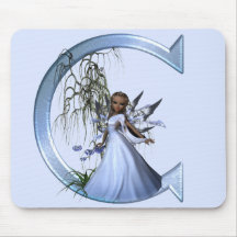 Zuivelblauw Monogram C