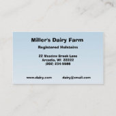 ZuivelBoerderij Visitekaartje (Achterkant)