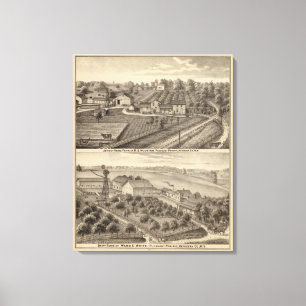 Zuivelboerderijen van RS Houston en WC White Canvas Afdruk