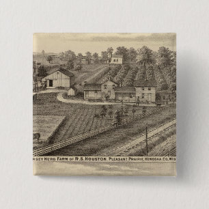 Zuivelboerderijen van RS Houston en WC White Vierkante Button 5,1 Cm