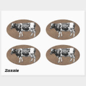 ZuivelKoe Ovale Sticker (Vel)