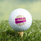 ZUIVELTEKST Fuchsia Platinum Faux Metallic Golfballen (Insitu Shirt)