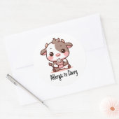 Zuivelvrij Kinder ontwerp Ronde Sticker (Envelop)