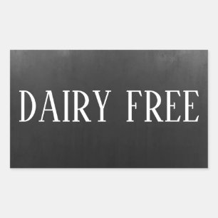 Zuivelvrije Culinaire Allergie Veiligheid Rechthoekige Sticker