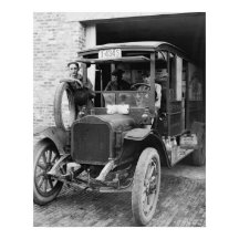 Zuivelwagen, 1921. Oude foto
