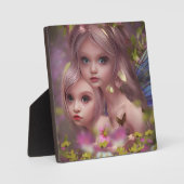 Zuivelzussen tussen de bloemen in het bos fotoplaat (Voorkant)