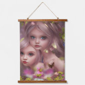 Zuivelzussen tussen de bloemen in het bos hangend wandkleed (Voorkant)