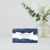 Zuiver en zilverhoudend edelsteen visitekaartje (Staand voorkant)