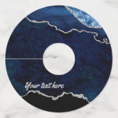 Zuiver en zilverhoudend edelsteen wijnglaslabel (Voorkant)