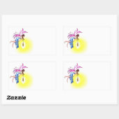 Zuiver met Lantaarn Rechthoekige Sticker (Vel)