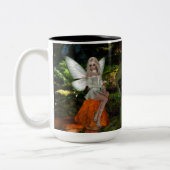 Zuiver op een paddenstoelontwerp 2-Mok Tweekleurige Koffiemok (Links)