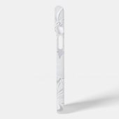 Zuiver Wit Embossed Floral iPhone Case (Achterkant / Links)