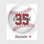 zuiver witte honkbal sticker (Vel)
