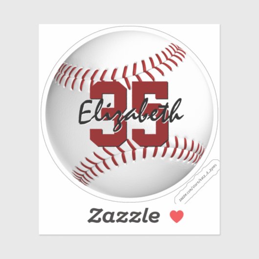 zuiver witte honkbal sticker (Vel)