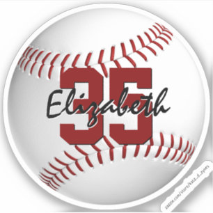 zuiver witte honkbal sticker