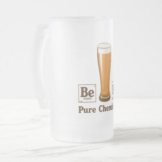 Zuivere chemie matglas bierpul (Voorkant links)