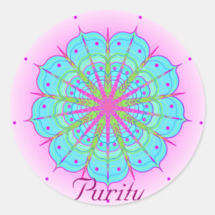 Zuiverheid (virtueel sticker) ronde sticker