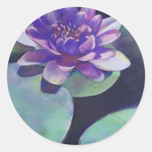 Zuiverheid - Waterlelie pastel Ronde Sticker (Voorkant)