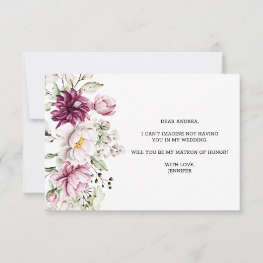 Zul je mijn heer van Honor Pioenroze Bloemen zijn? (Achterkant)