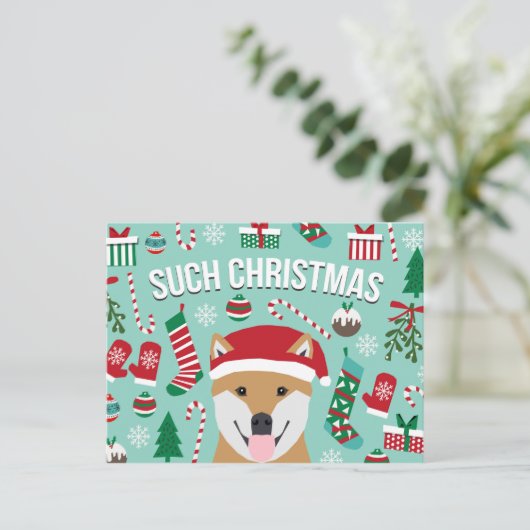 Zulke kerst Doge Briefkaart - eenzijdig (Staand voorkant)
