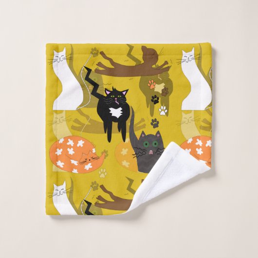 Zulke verschillende katten. bad handdoek (Wasdoekje)