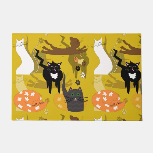 Zulke verschillende katten. deurmat (Voorkant)