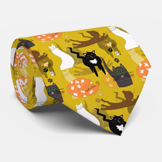 Zulke verschillende katten. stropdas (Opgerold)