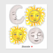 Zulke zonnetjes en moonstickers sticker (Vel)