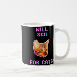 Zullen katten skiën leuk winter snow avontuur koffiemok