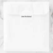Zullen we dansen? ronde sticker (Tas)