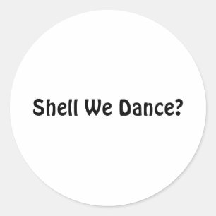 Zullen we dansen? ronde sticker