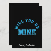 Zult Je Mijn Valentijn Zijn Feestdagenkaart (Voorkant / Achterkant)