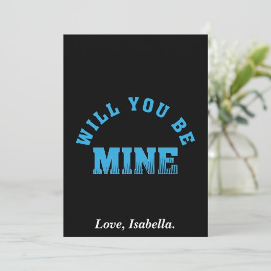 Zult Je Mijn Valentijn Zijn Feestdagenkaart (Staand voorkant)