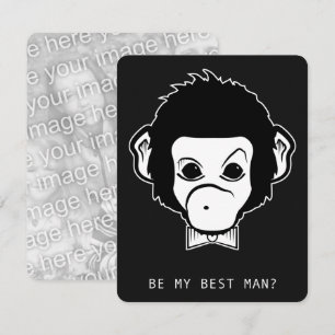 zult u mijn beste man zijn , meneer monkey ? kaart