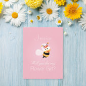 Zult u mijn bloemenmeisje bruidsmeisje grappig sch kaart