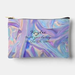 Zult u mijn bloemenmeisje zijn Faux Hologram Etui