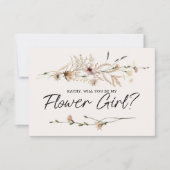 Zult u mijn bloemenmeisje zijn Vintage bloemen (Voorkant)