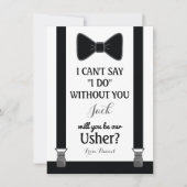 Zult U Mijn Bruidsjonker Zijn - Tuxedo Stropdas Be Kaart (Voorkant)