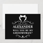 Zult u mijn bruidsjonker zijn Tuxedo stropdas kaar (Voorkant / Achterkant)