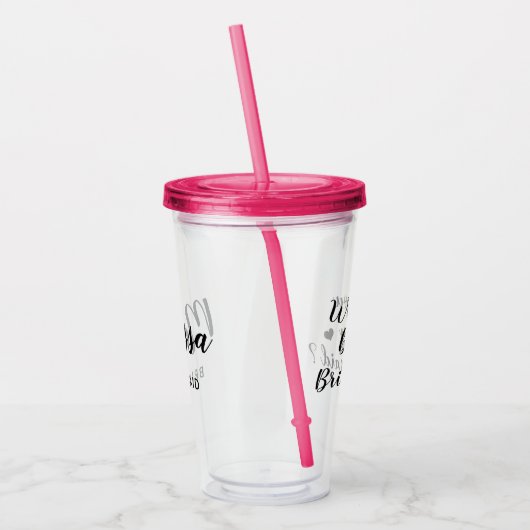 Zult U Mijn Bruidsmeisje Voorstel Zijn Acryl Drinkbeker (Links)