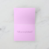 Zult u mijn bruidsmeisje zijn (Binnen)