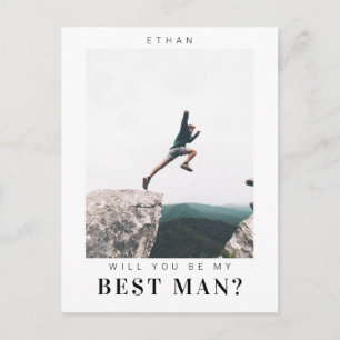 Zult u mijn getuige zijn Minimalistische foto mode Briefkaart