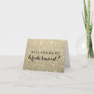 Zult u Mijn Kaart van het Bruidsmeisje - Gouden