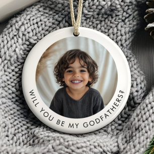 Zult U Mijn Paten Foto Voorstel Zijn Keramisch Ornament