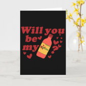 Zult U Mijn Valentijn Zijn  Kaart (Gele Bloem)