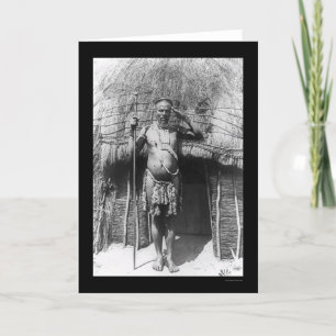 Zulu Chief South Africa 1897 Kaart