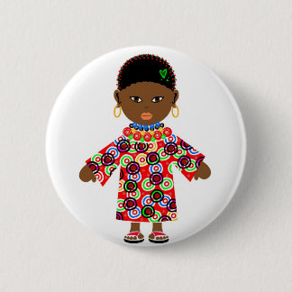 Zulu Doll Ronde Button 5,7 Cm