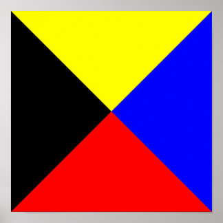 Zulu ICS Maritime seinvlag Poster