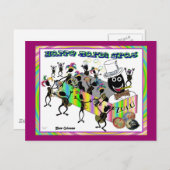 Zulu Parade bij Mardi Gras Briefkaart (Voorkant / Achterkant)